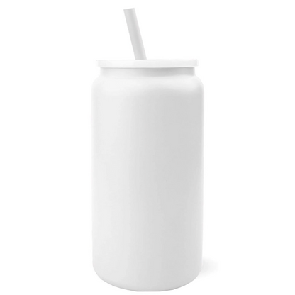 Cain Center 16 oz powder coated "Can" glassware